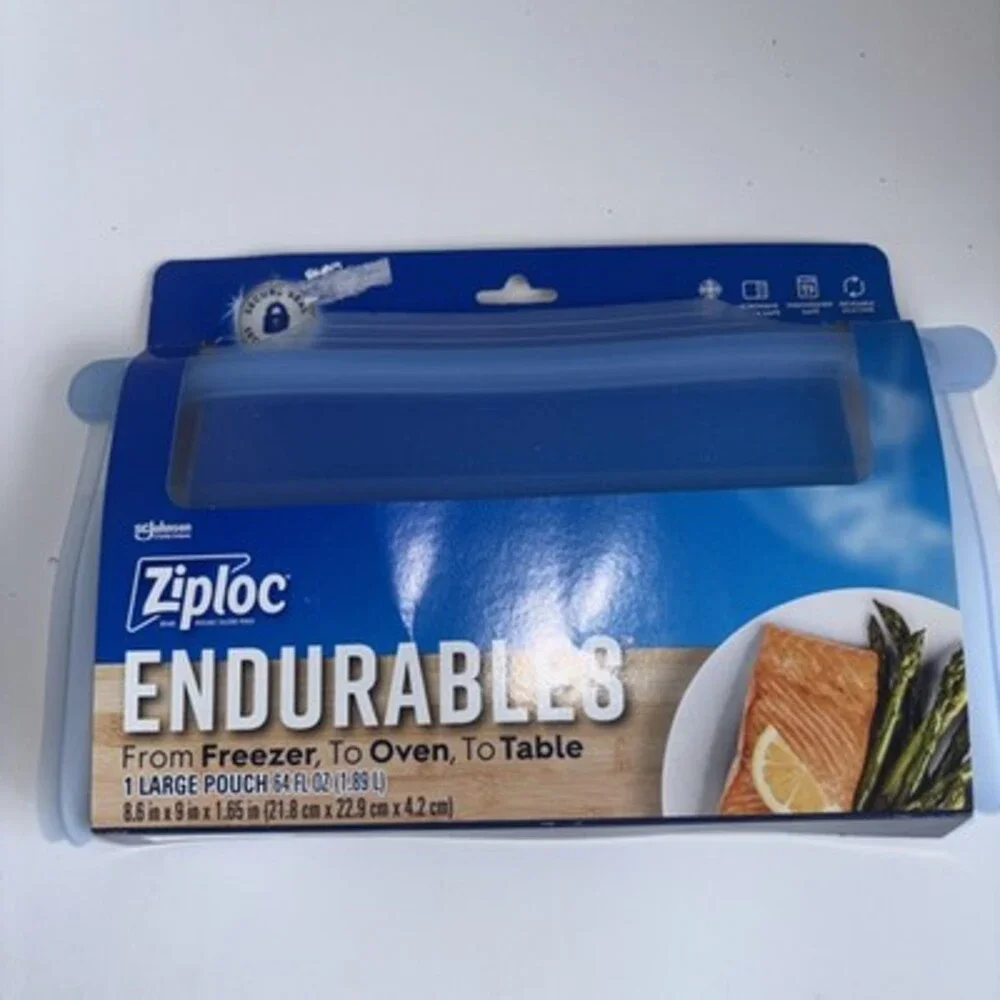Ziploc Endurables Large 64 Oz Clear Silicone Food Container Freezer to Oven